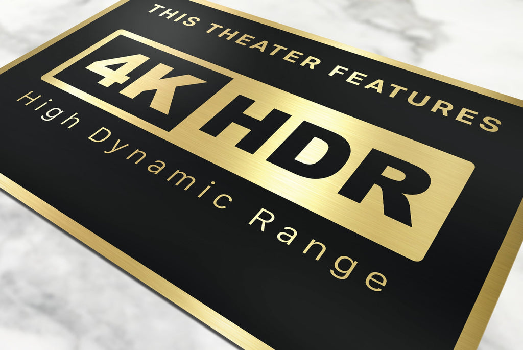 4K HDR Home Movie Theater Sign
