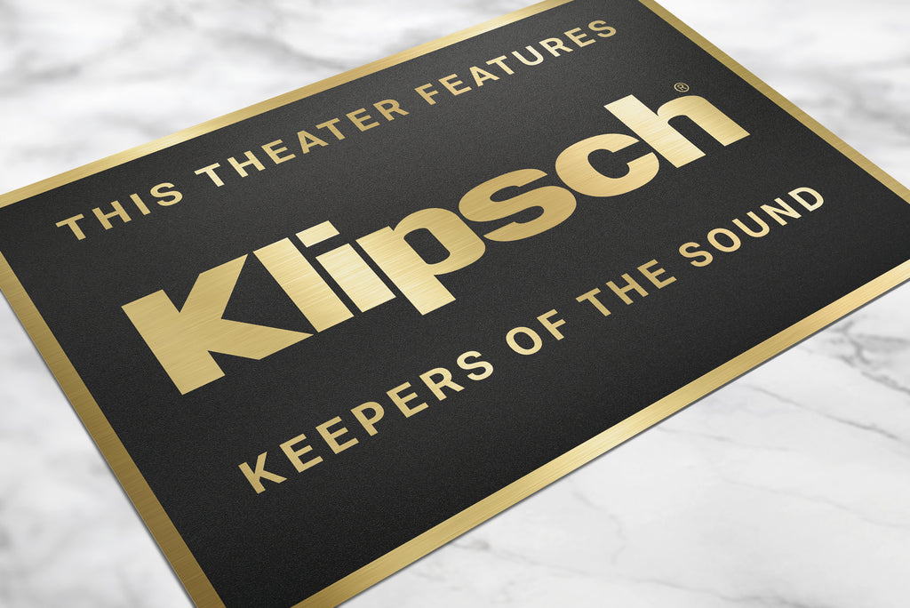 Klipsch Home Movie Theater Sign