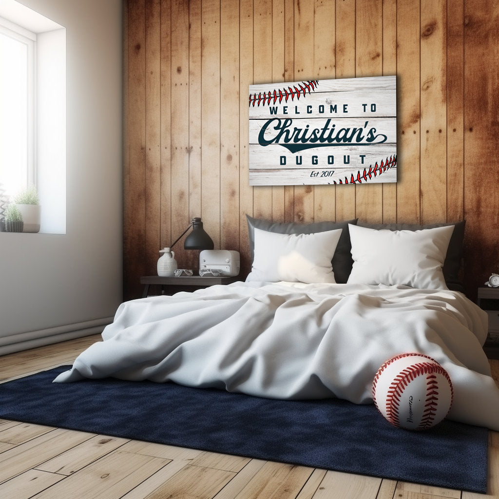 Personalized Baseball Name Sign | Custom Gift for Baseball Fans | Kids Wall Art | Baseball Player Sign