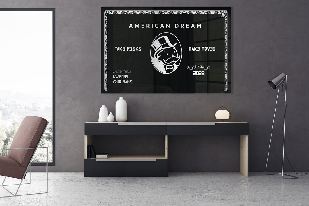 Custom Floating American Dream Amex Motivational Sign | Wall Art | Amex Sign | American Express